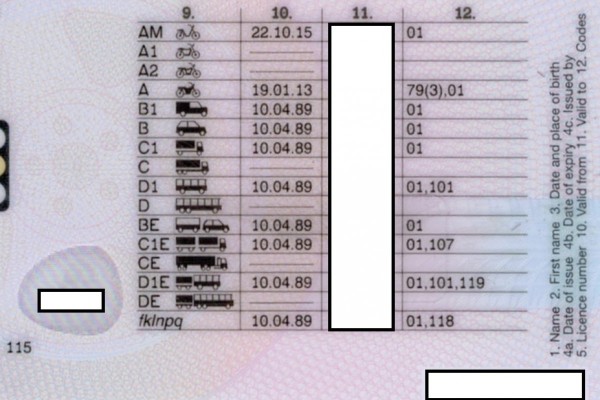 Driving Licence-Category D and D+E