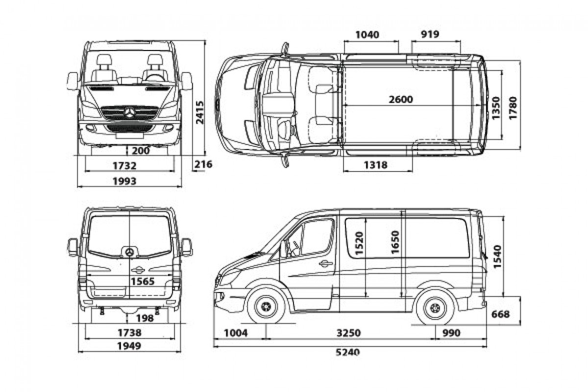Высота мерседес спринтер